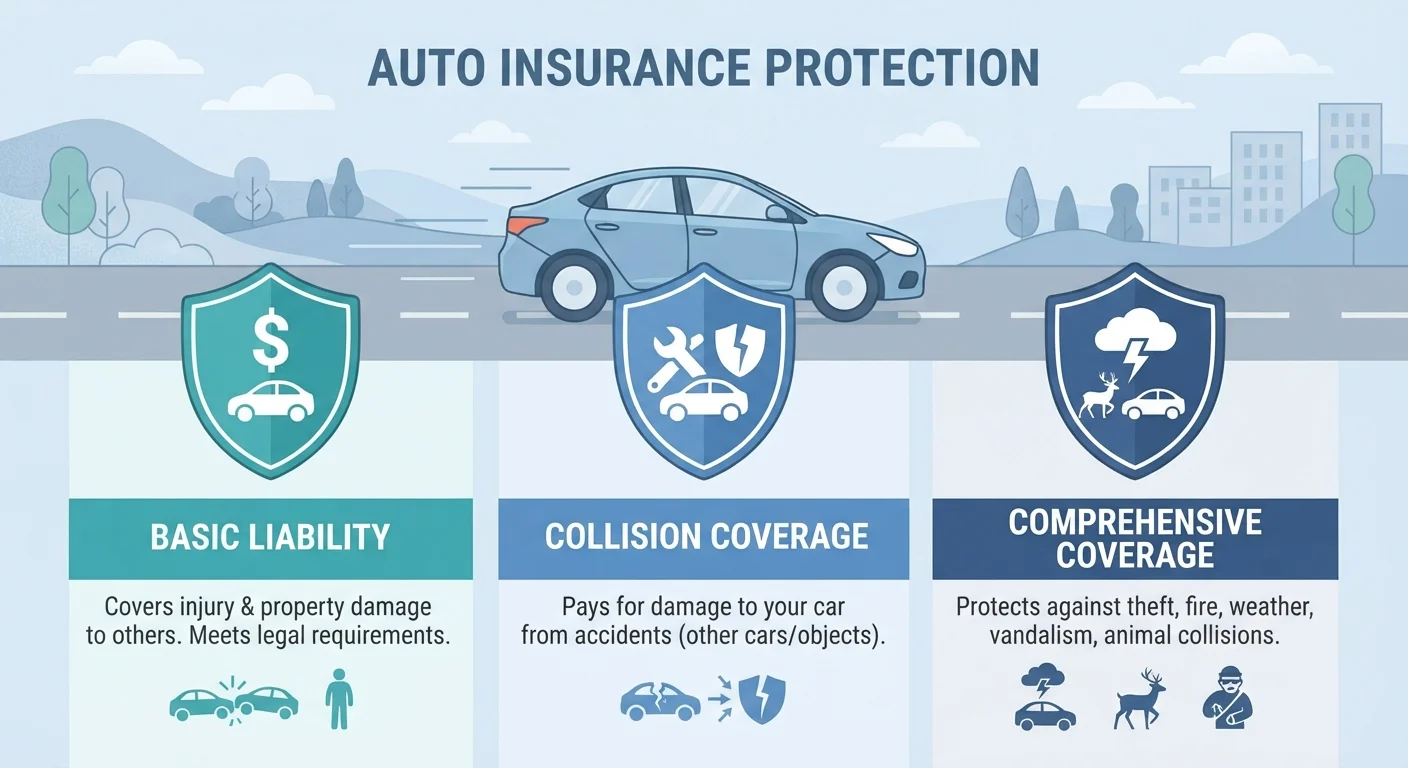 Liability vs. Comprehensive vs. Collision: What Each Auto Coverage Layer Does